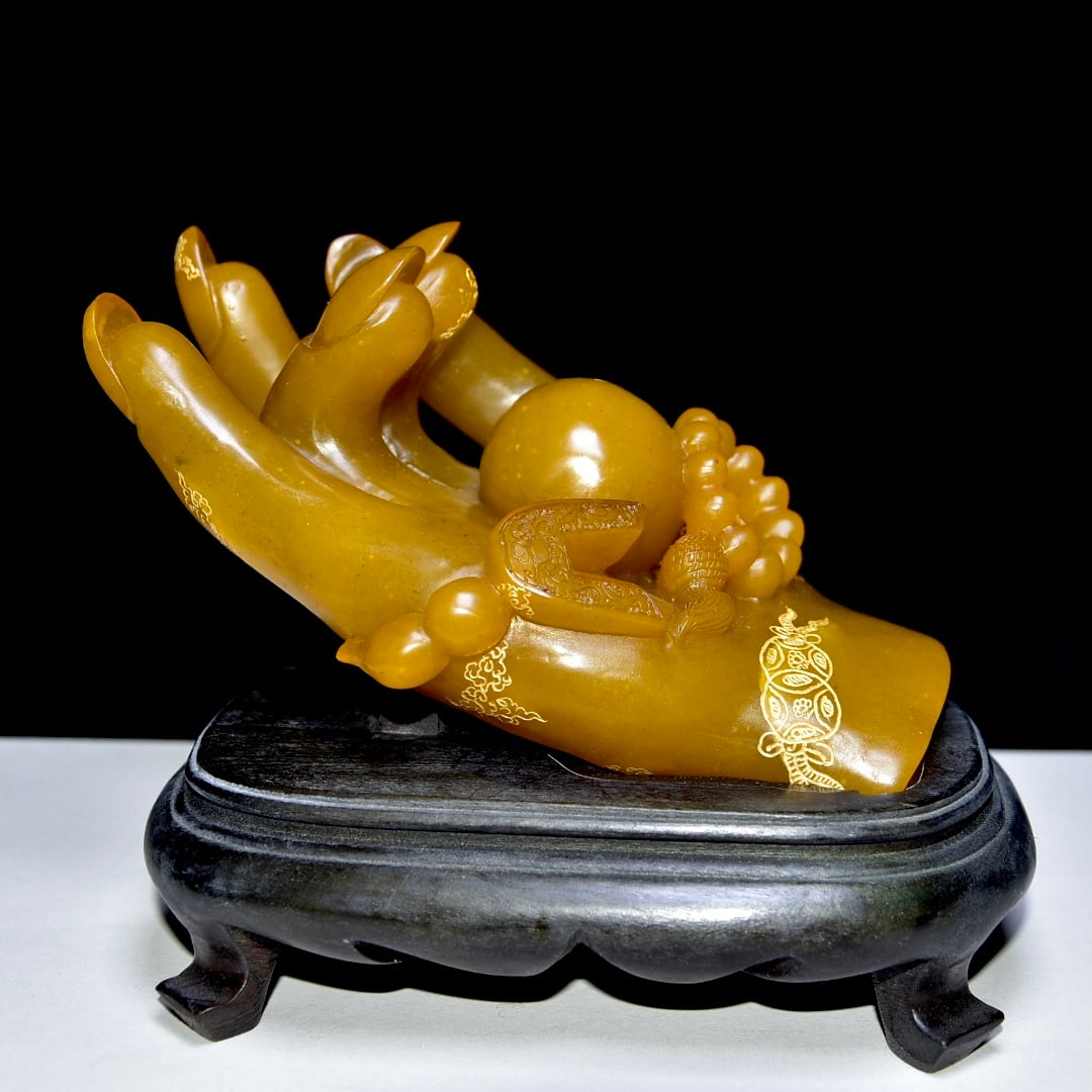 Shoushan Soapstone Hand-Carved Buddha's-hand Statue (1 of 9)