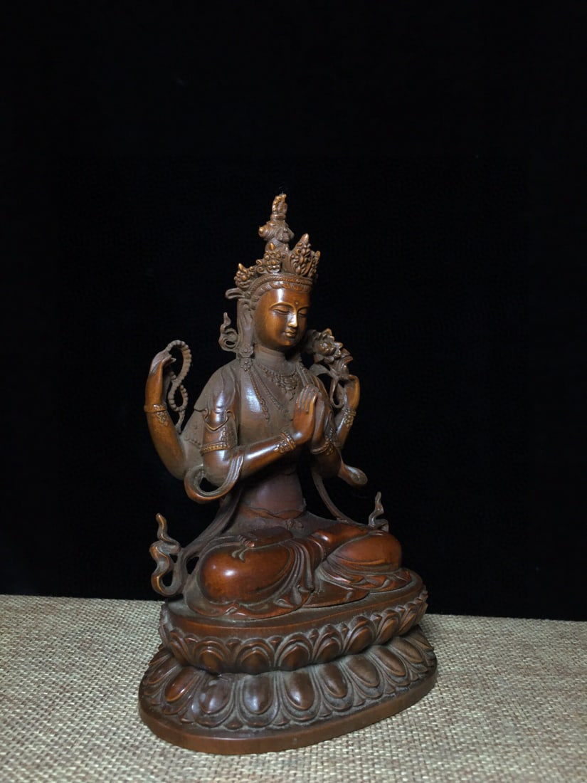 Boxwood Wood Statue - Kwan-yin - 6