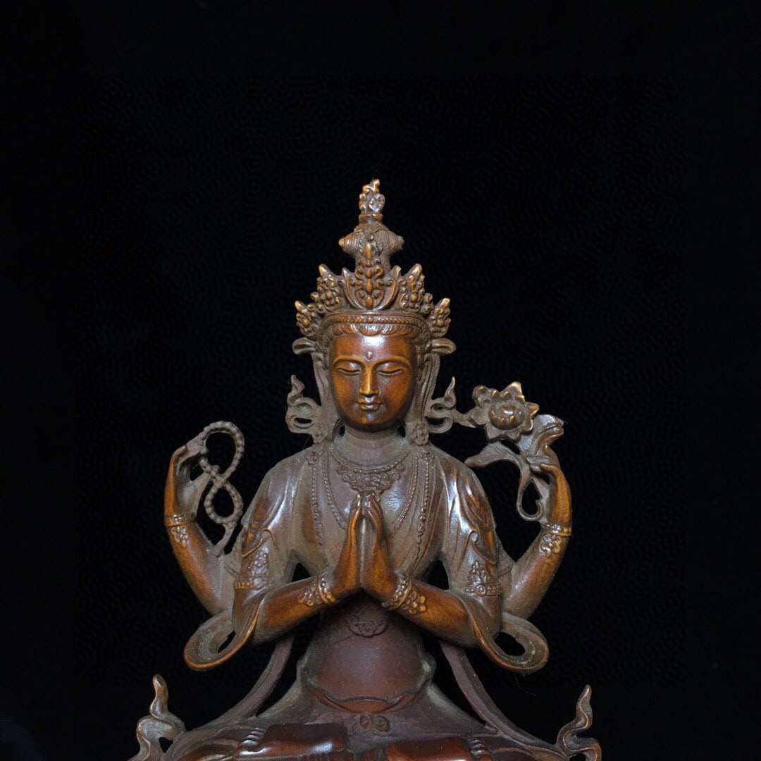 Boxwood Wood Statue - Kwan-yin - 8