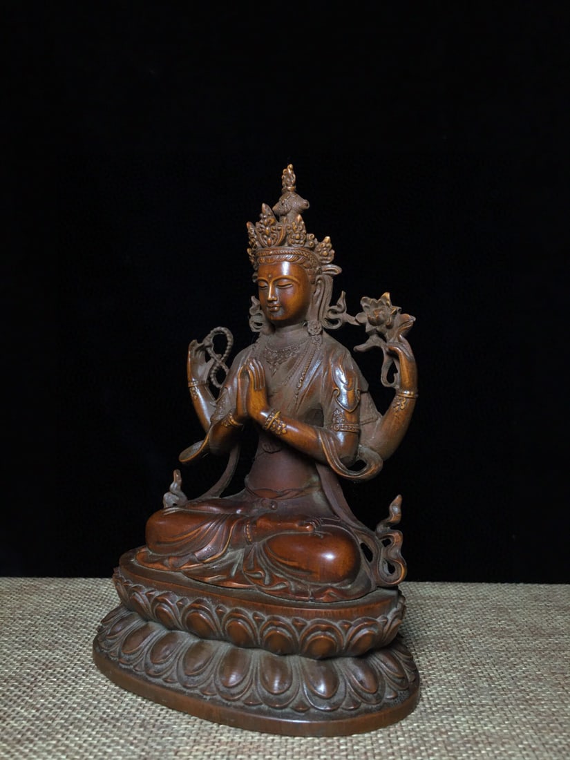 Boxwood Wood Statue - Kwan-yin - 9