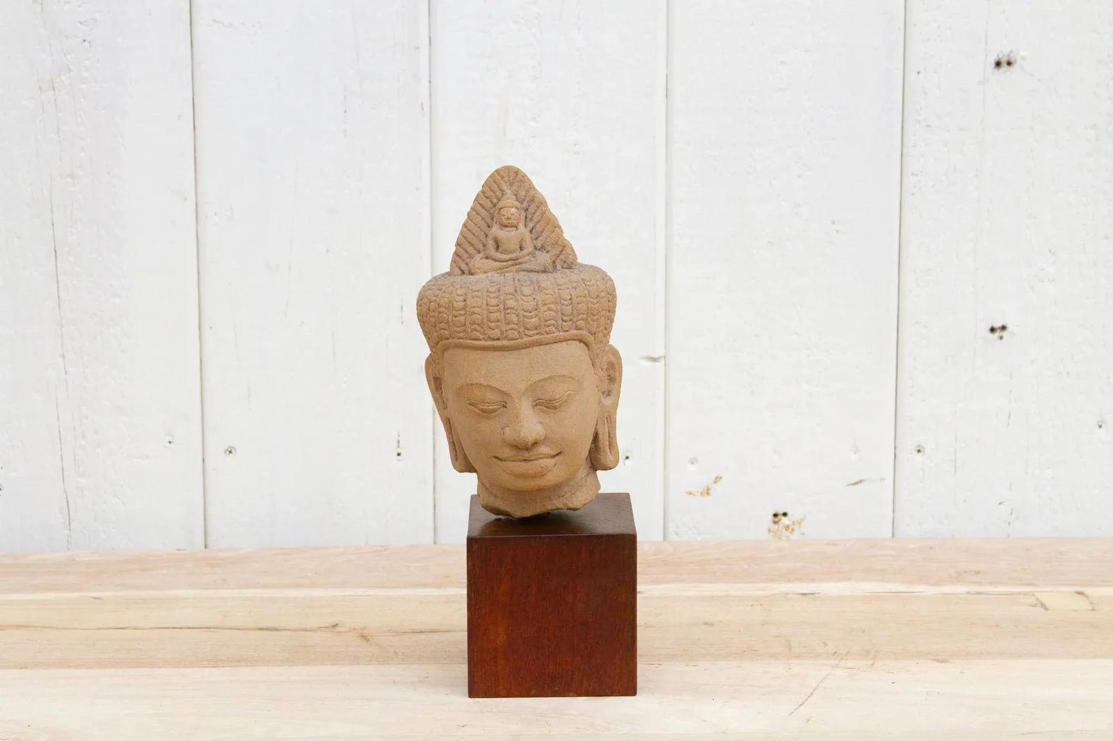 Antique Khmer Sandstone Statue - 9