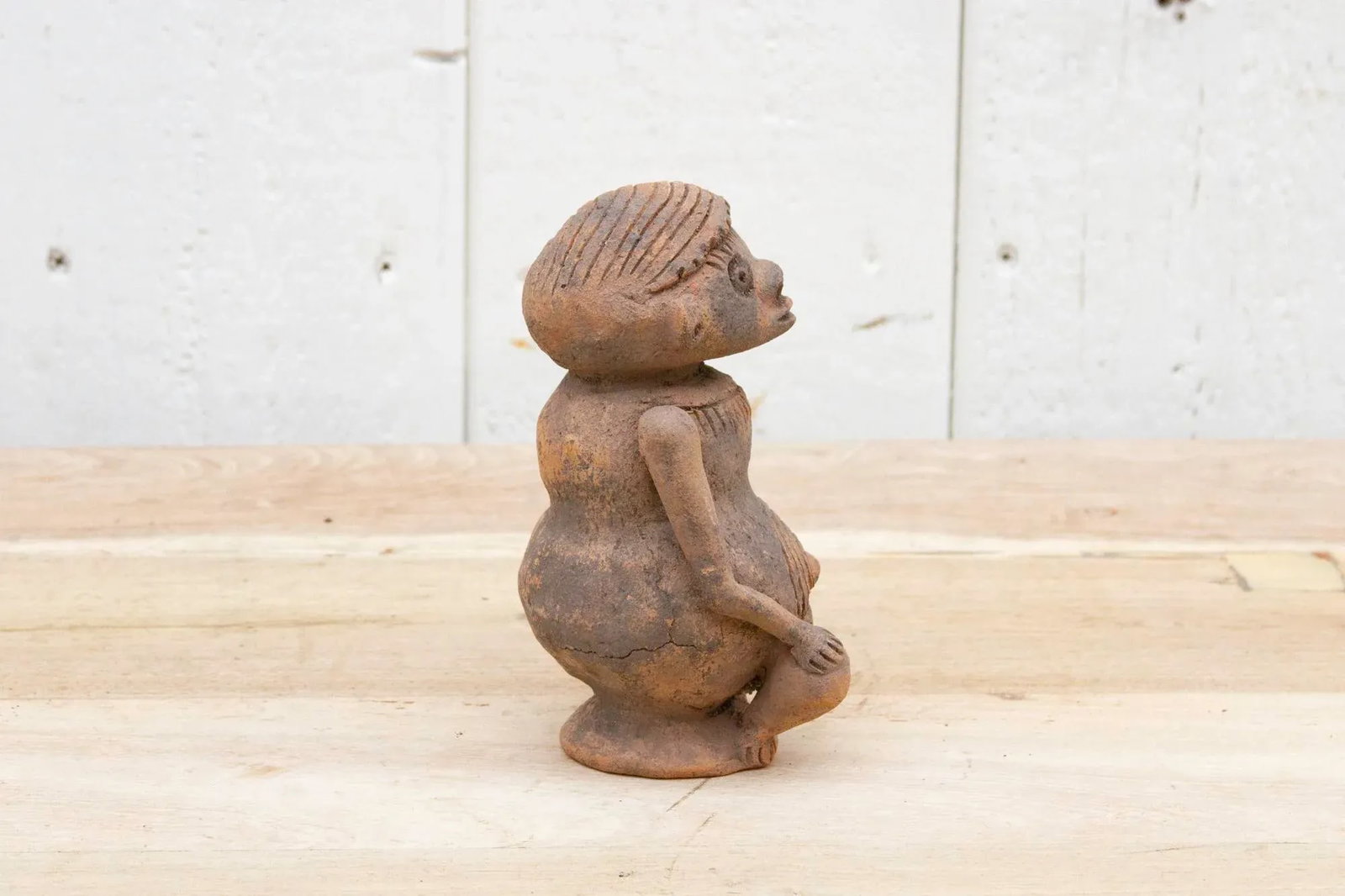 Engraved Pre-Columbian Style Clay Sculpture - 4