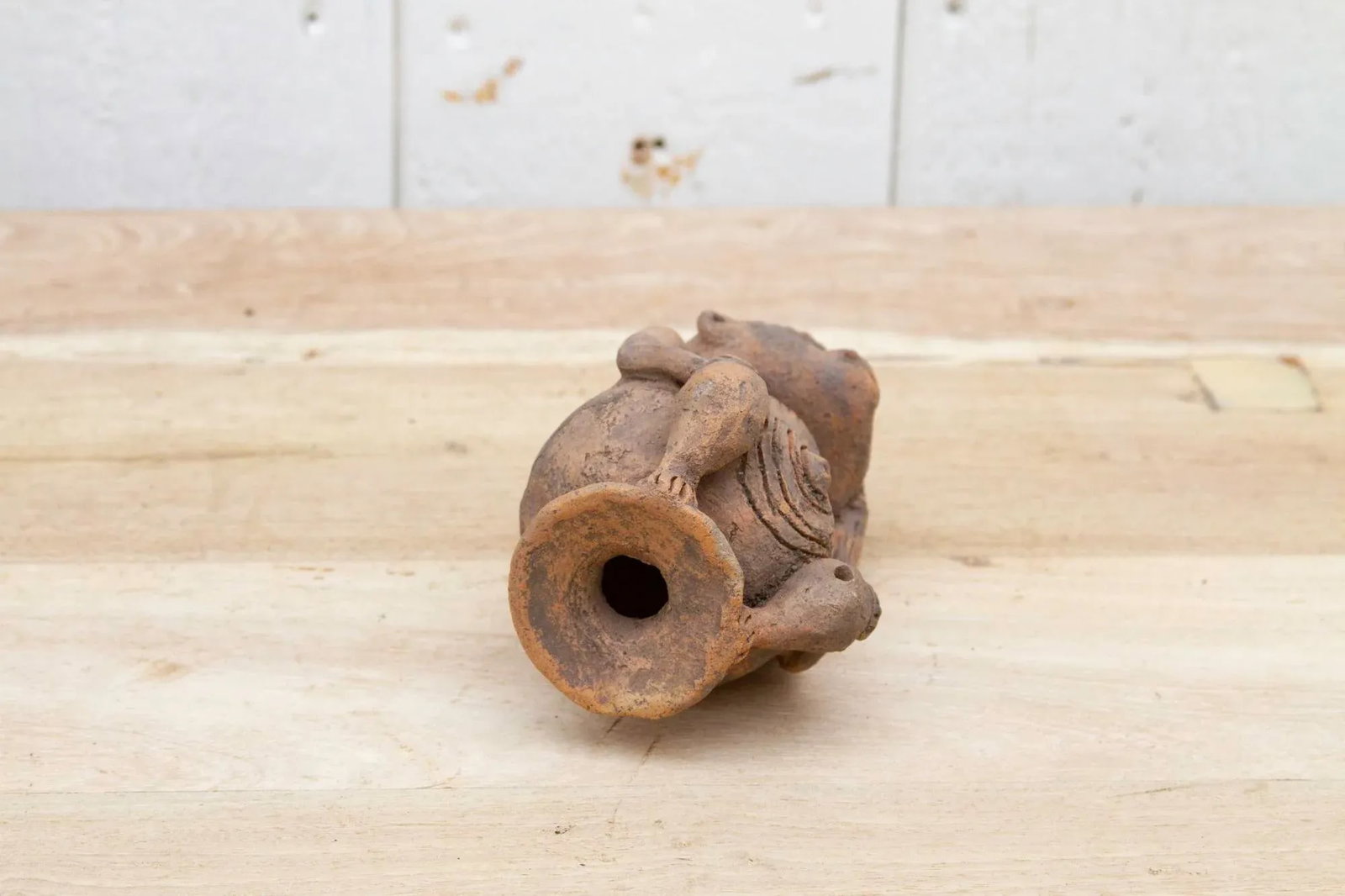 Engraved Pre-Columbian Style Clay Sculpture - 6