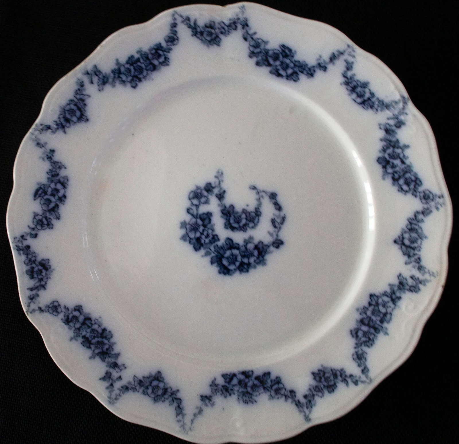 John Maddock & Sons Heumann Flow Blue China - 6 Pieces - 4