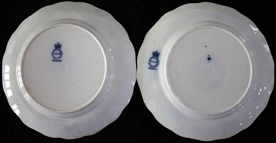 John Maddock & Sons Heumann Flow Blue China - 6 Pieces - 5