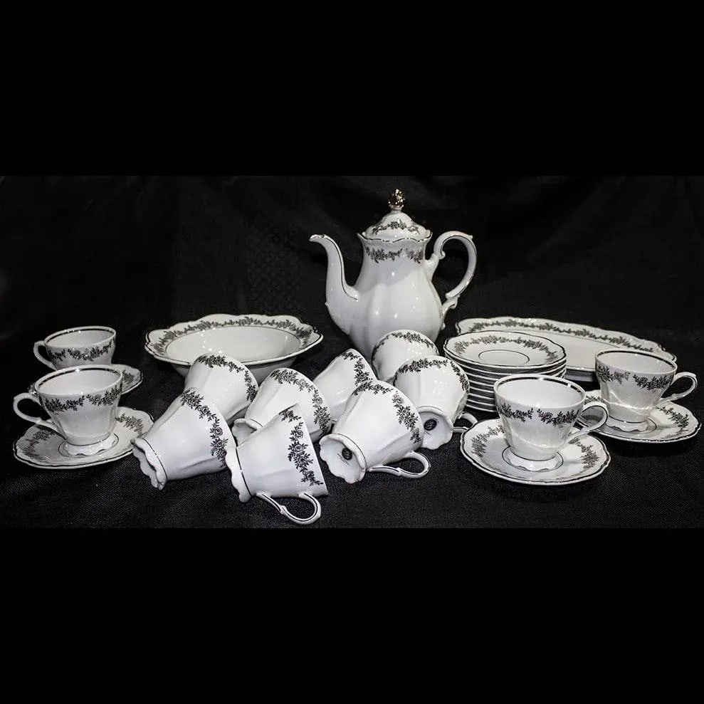 Bouquet Classique by Bkj Fine China Coffee Service - 27 Pieces - 7