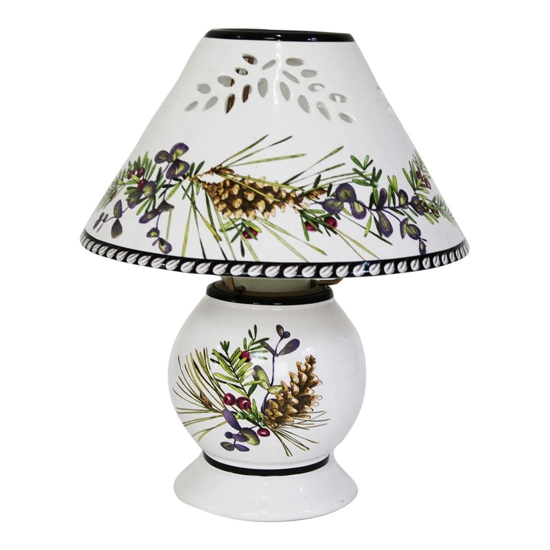Lenox China Etchings Collection Pine Bough Tea Lamp - Candle Holder: Lenox China Etchings Collection Pine Bough Tea Lamp - Candle Holder. Condition: Alterations: Original Condition Unaltered Imperfections: Some Imperfections Condition Notes: excellent Dimensions: