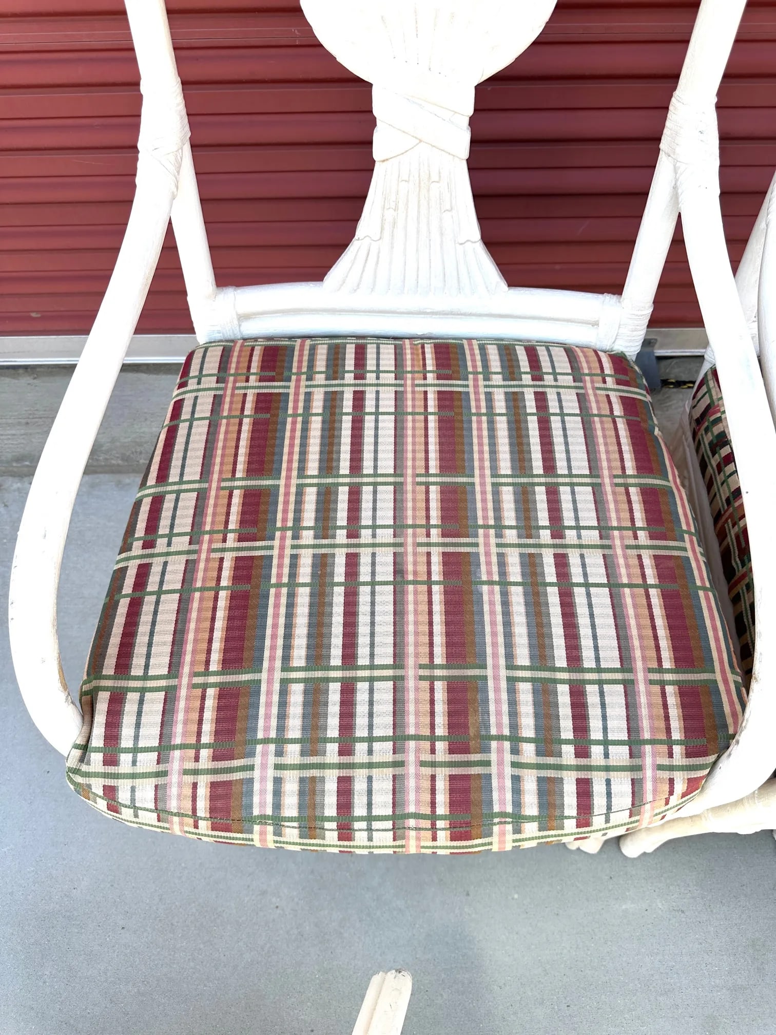 Vintage Bamboo Bentwood Rattan Wheat Back Dining Armchairs - Set of 4 - 7