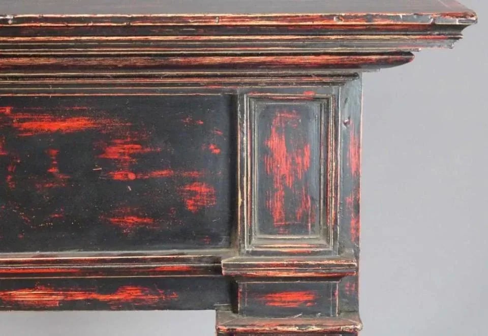 Antique 19th Century Painted Neoclassical Greek Revival Fireplace Mantel - 2