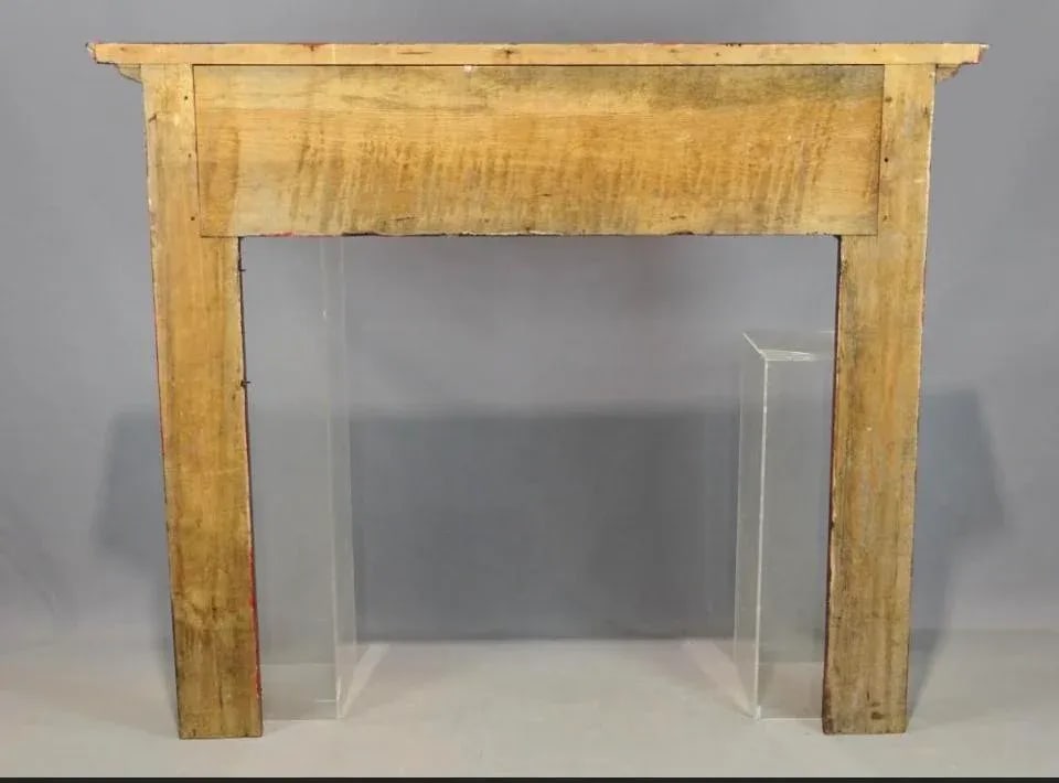 Antique 19th Century Painted Neoclassical Greek Revival Fireplace Mantel - 3