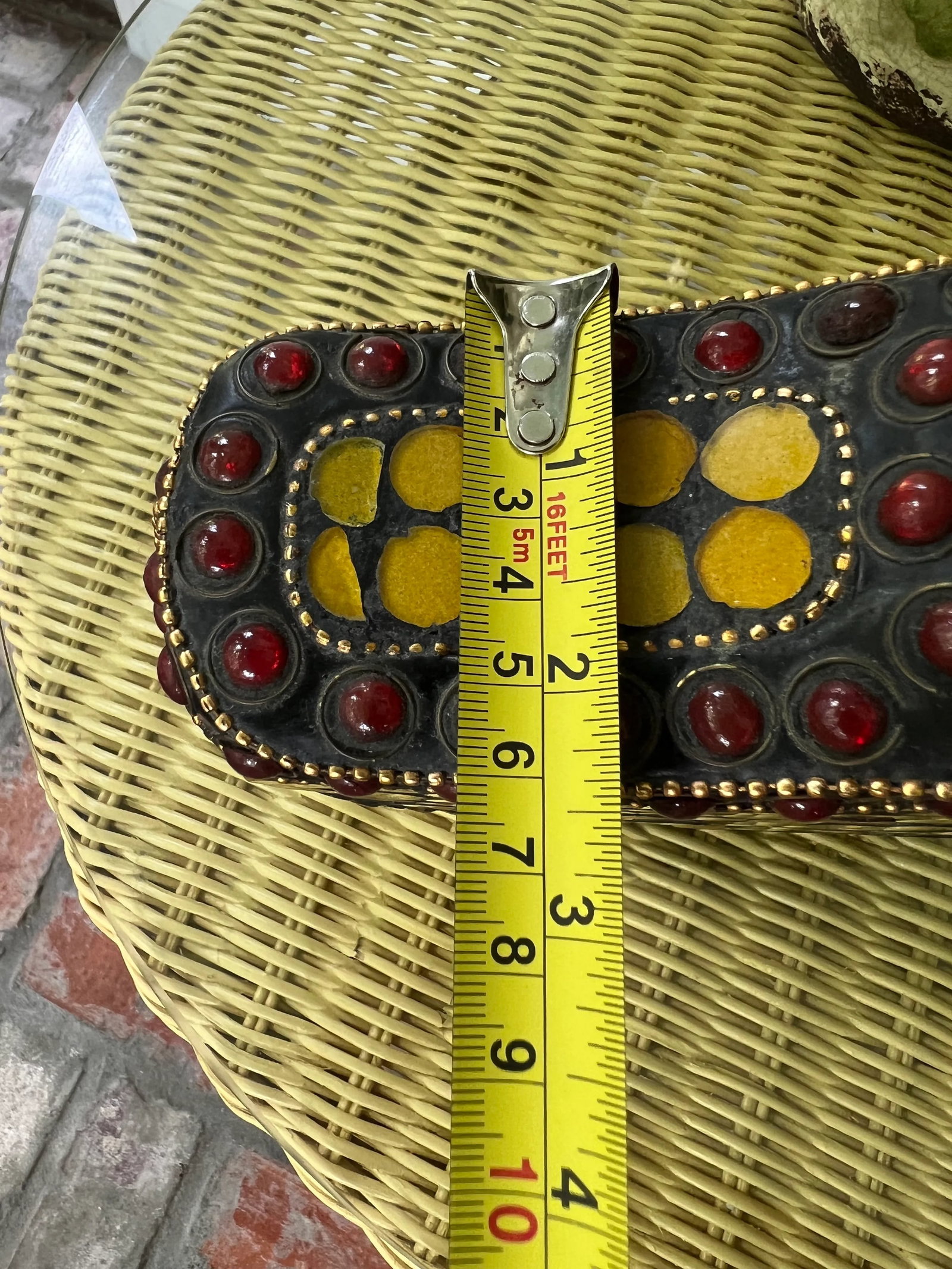 Vintage Mosaic Bottle With Decorative Topper - 10