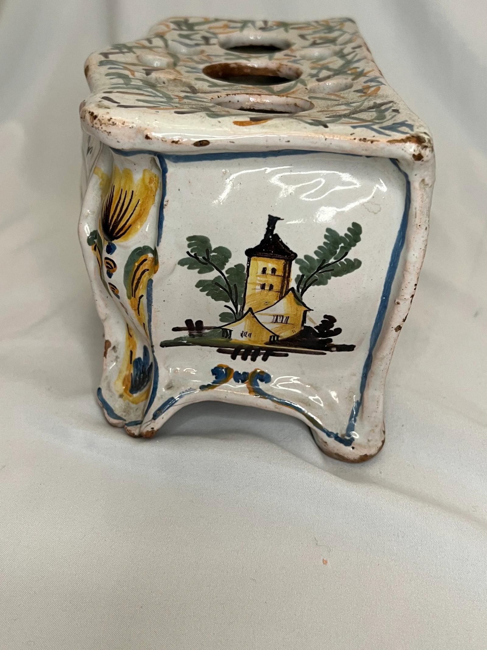 Antique French Faience Bough Pot - 4