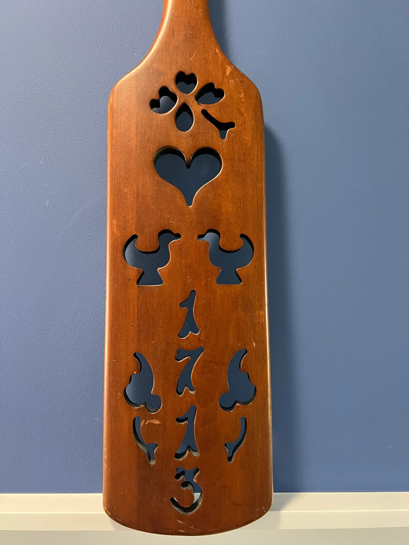 Vintage Tell City Carved Oar - 2