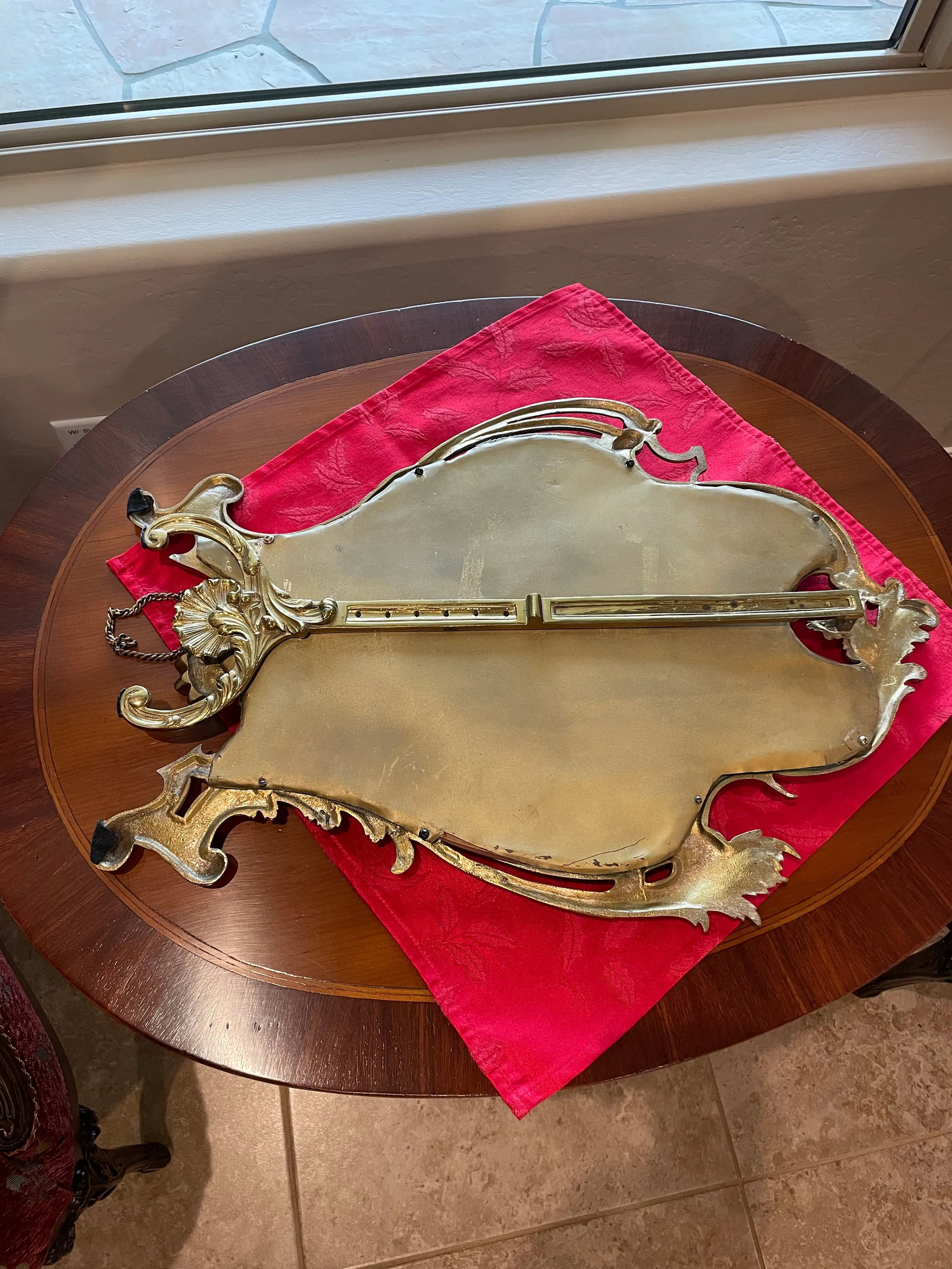 18th Century Brass Table Mirror - 10