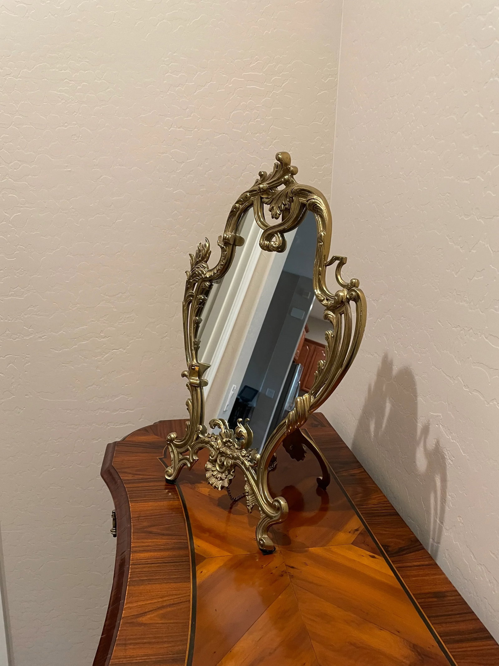 18th Century Brass Table Mirror - 11