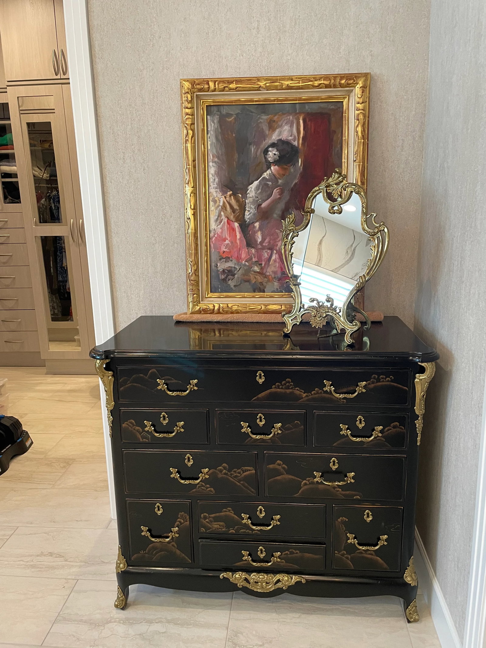 18th Century Brass Table Mirror - 4