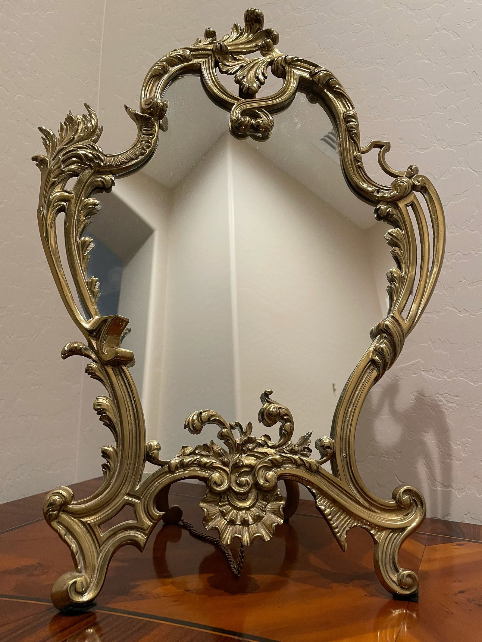 18th Century Brass Table Mirror - 8