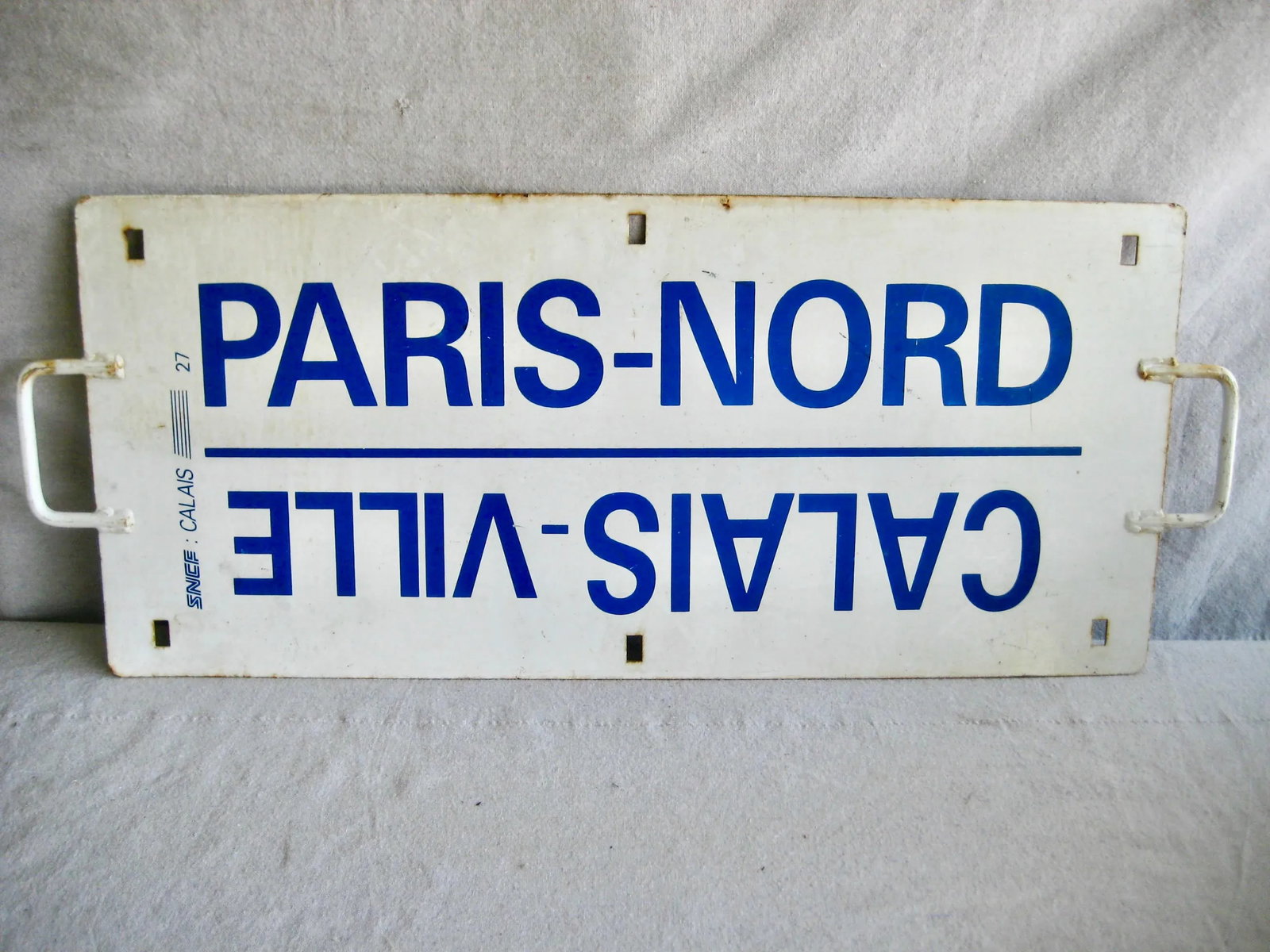 Antique Sign From the French Train Compagnie Paris- Nord - 2