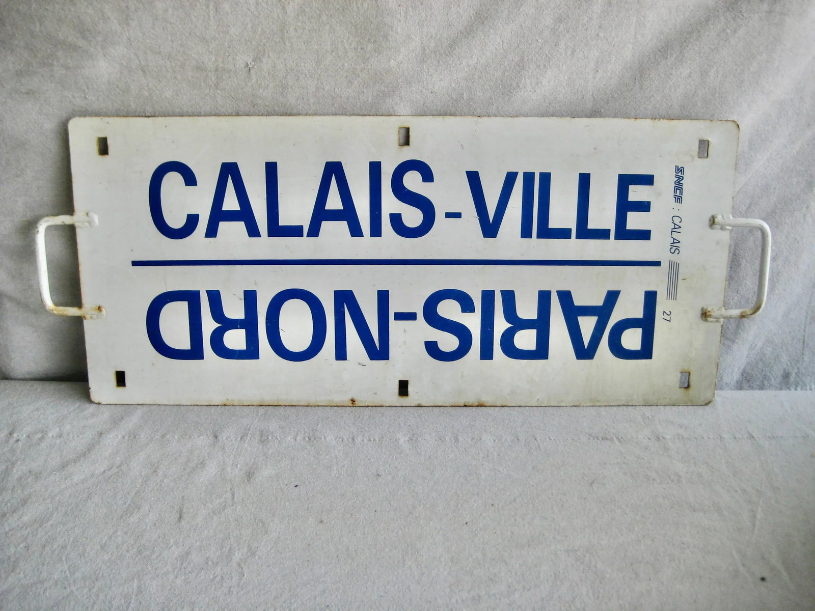 Antique Sign From the French Train Compagnie Paris- Nord - 3
