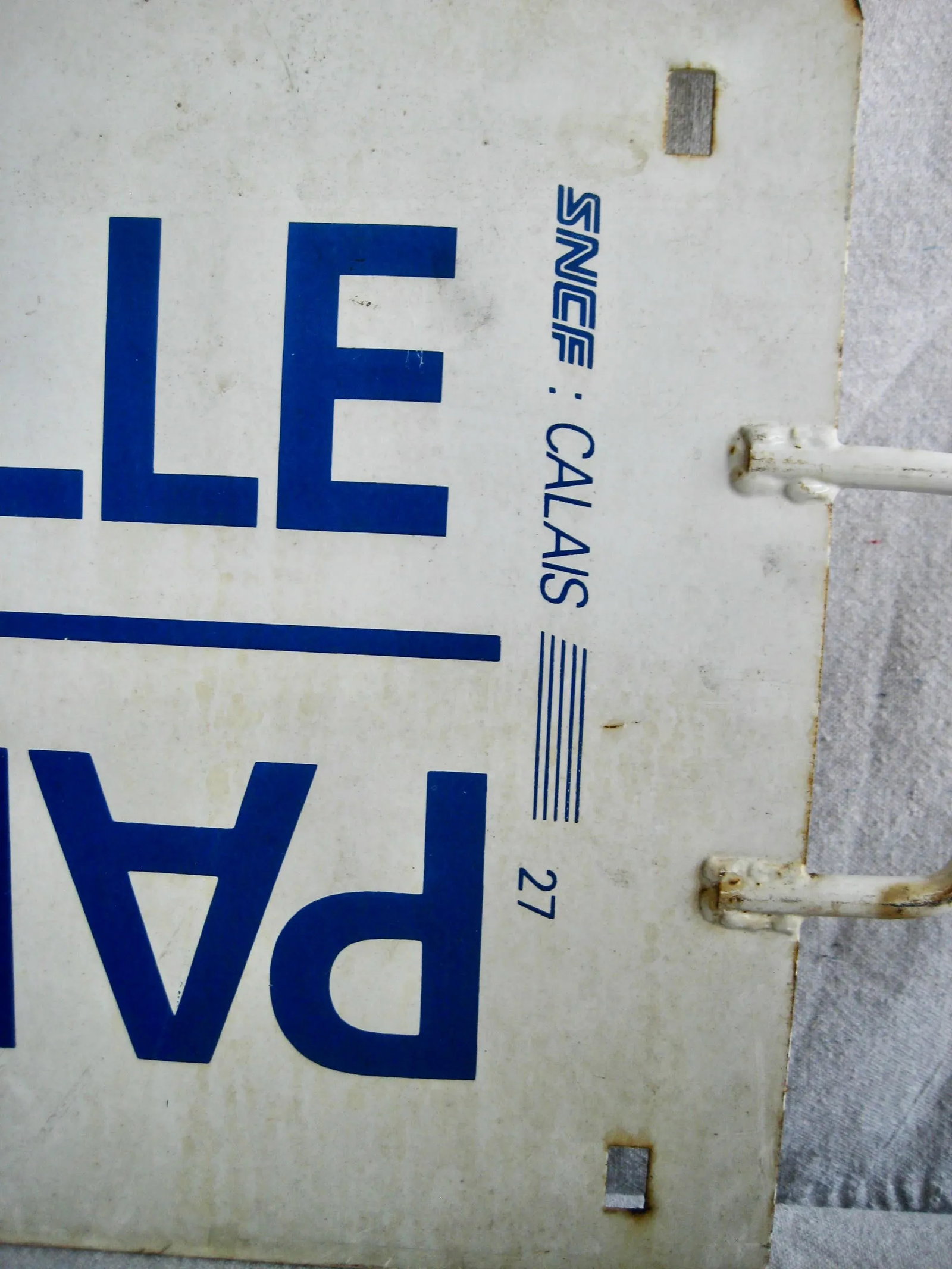 Antique Sign From the French Train Compagnie Paris- Nord - 6