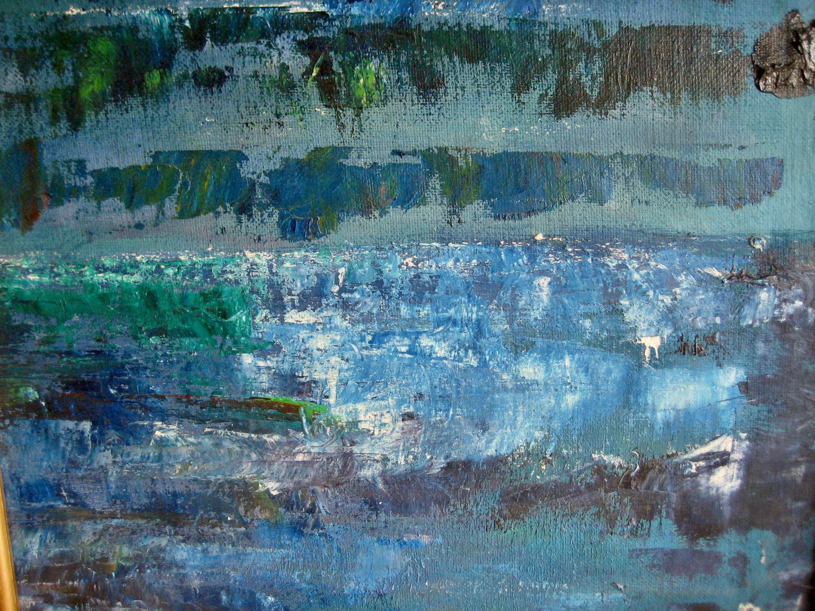 Mid Century Modern Abstrct Oil Painting 1961 - 4