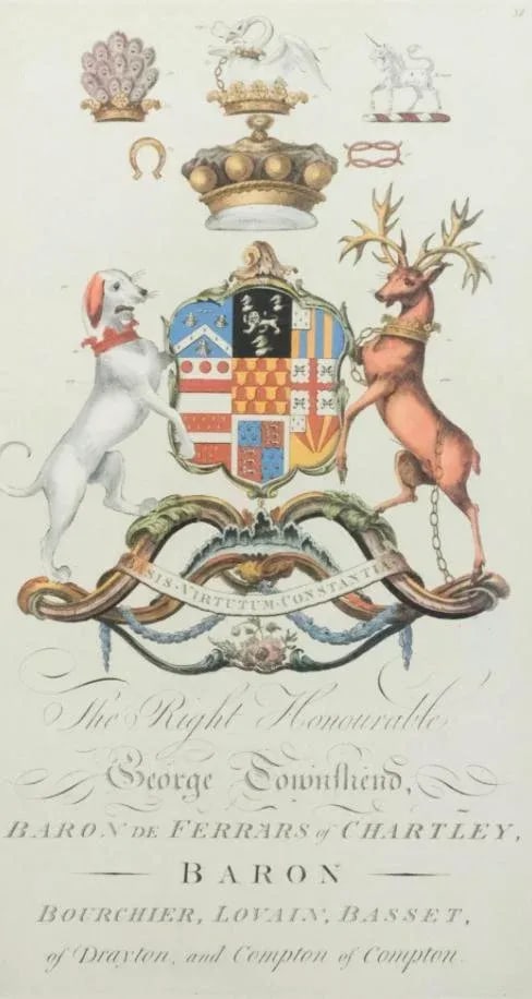 Antique Pair of Family Crests Baronial with Stags, Dogs, Goats and Lions - 9