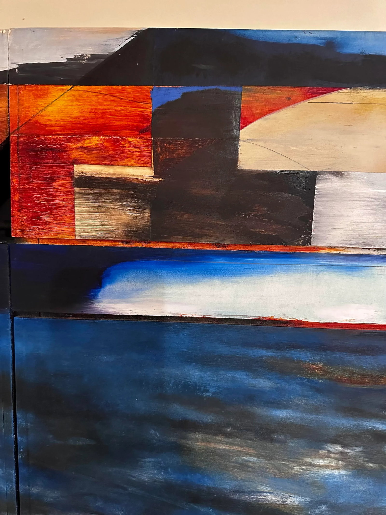 Original Mixed Media Oil Diptych Landscape Water Painting by Cameron Zebrun - 7