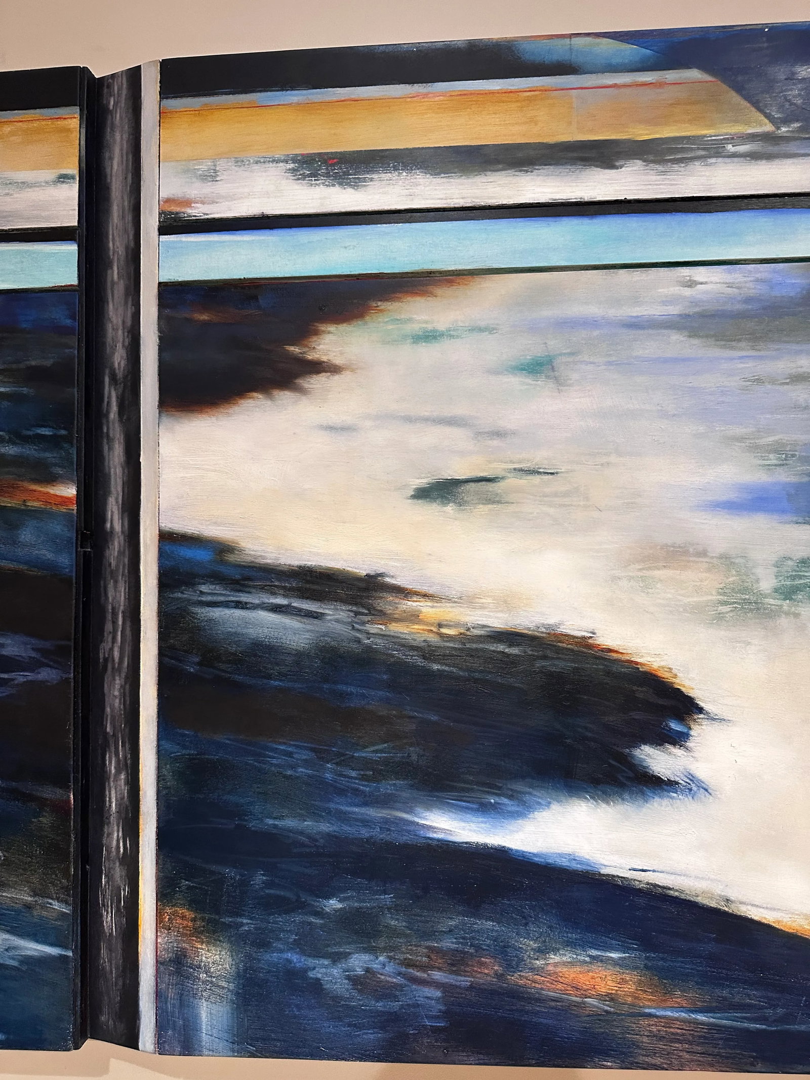 Original Mixed Media Oil Diptych Landscape Water Painting by Cameron Zebrun - 9