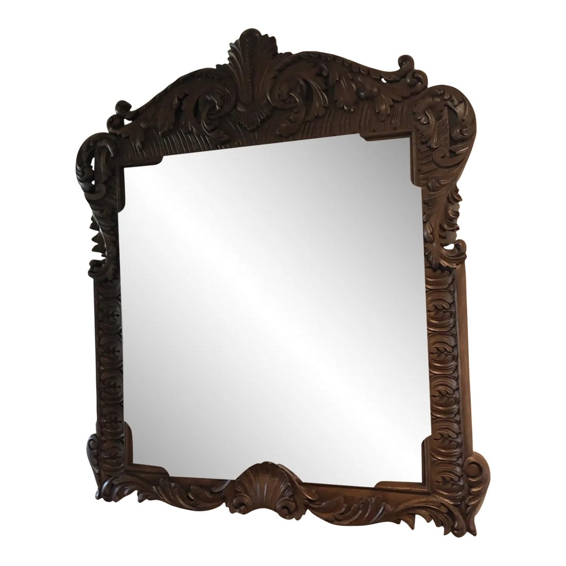 Vintage Carved Mahogany Mirror - Mid to Late 20th Century (1 of 7)