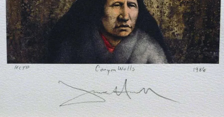 1980s Frank Howell Canyon Walls Original Art Lithograph Hand Signed Limited Framed - 3