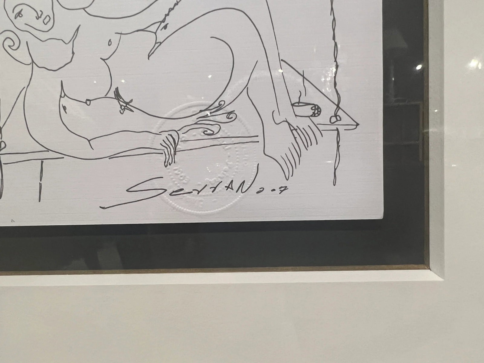 Framed Pen & Ink Drawing by R. G. Serrano, 2007, Original - 2