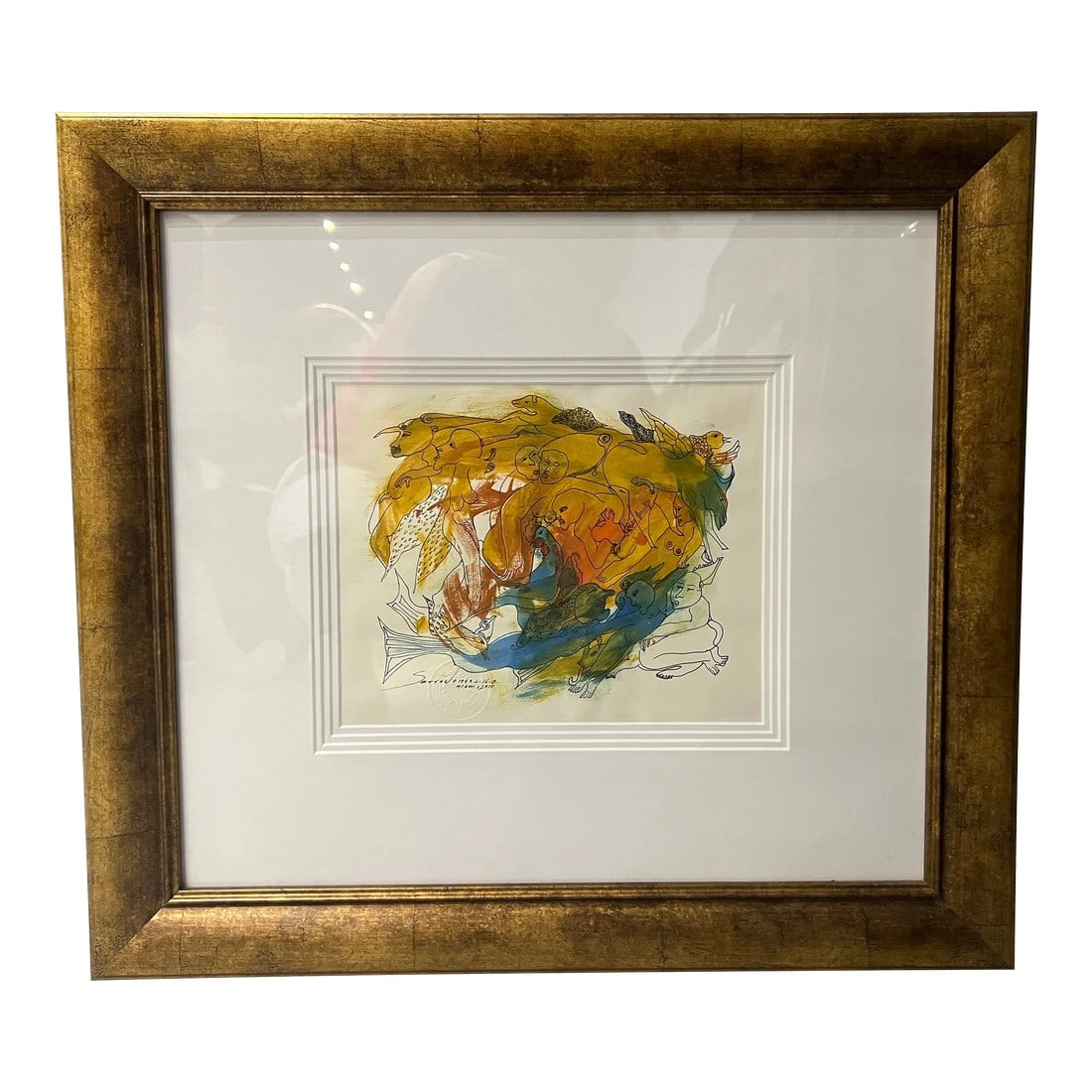 Framed Watercolor by R. G. Serrano, 2010, Original (1 of 5)