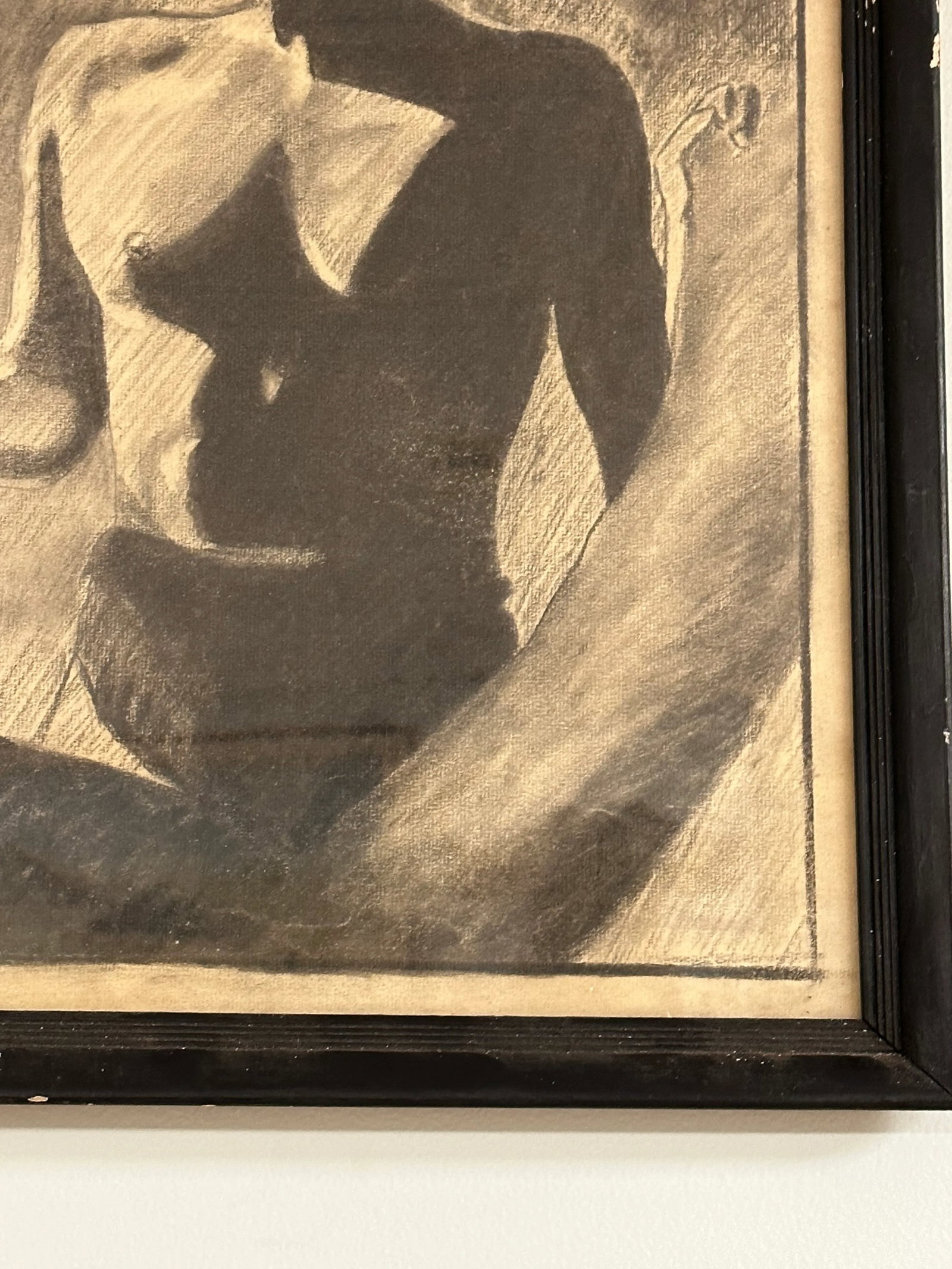 Large 1920s Sketch of a Male Nude in Swimsuit - 4