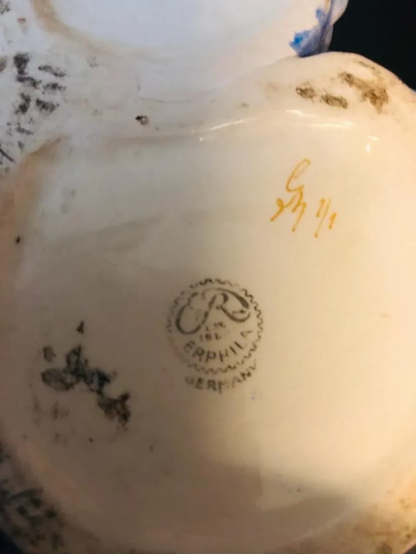 Rare Erphila Goebel Oriental Fan Vase - 11