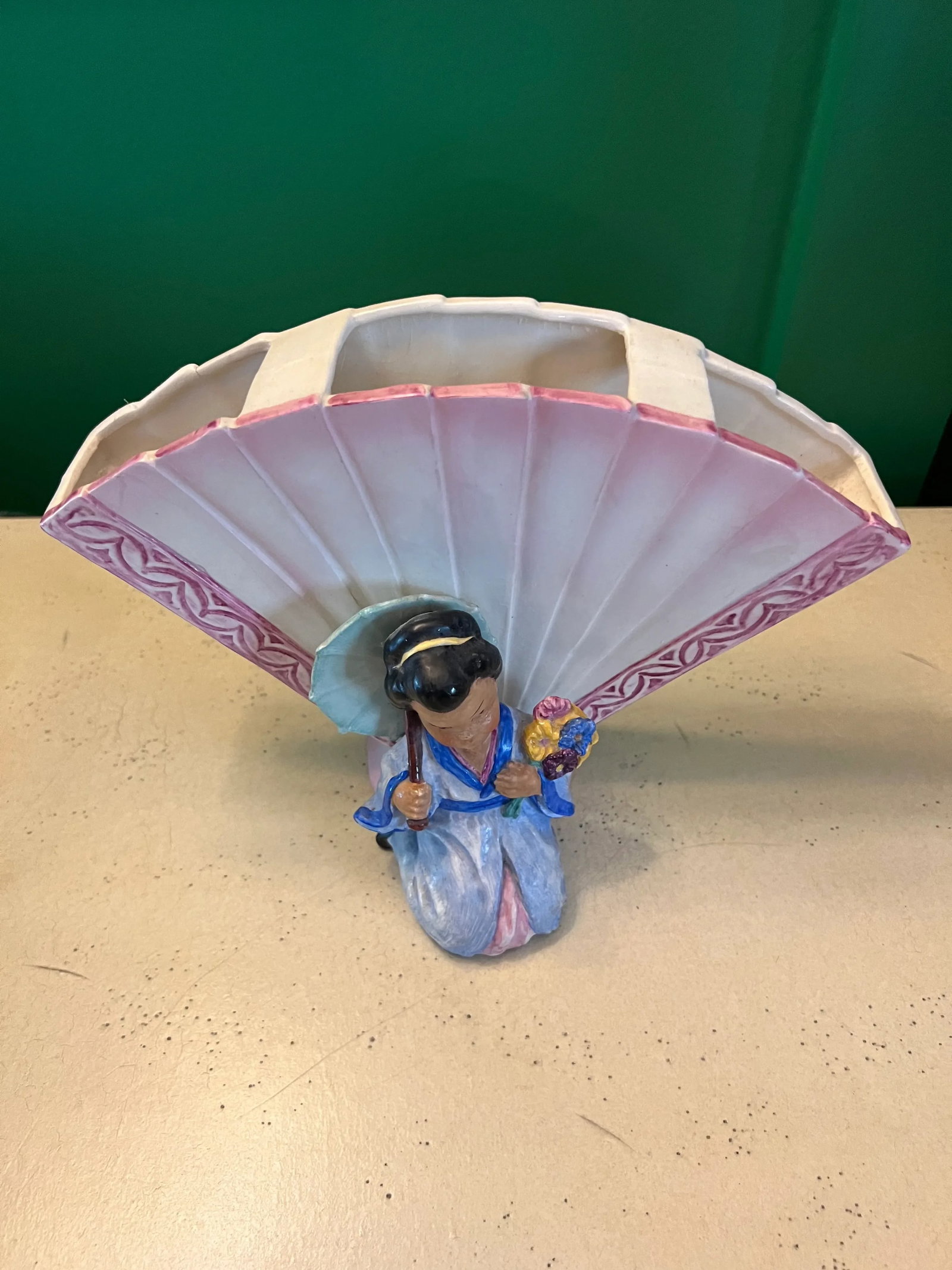 Rare Erphila Goebel Oriental Fan Vase - 3