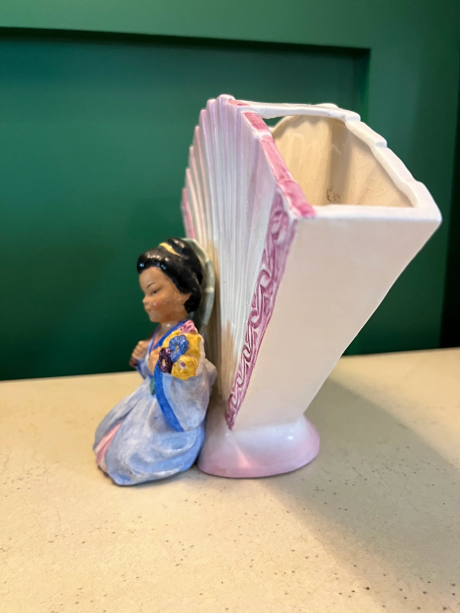 Rare Erphila Goebel Oriental Fan Vase - 7