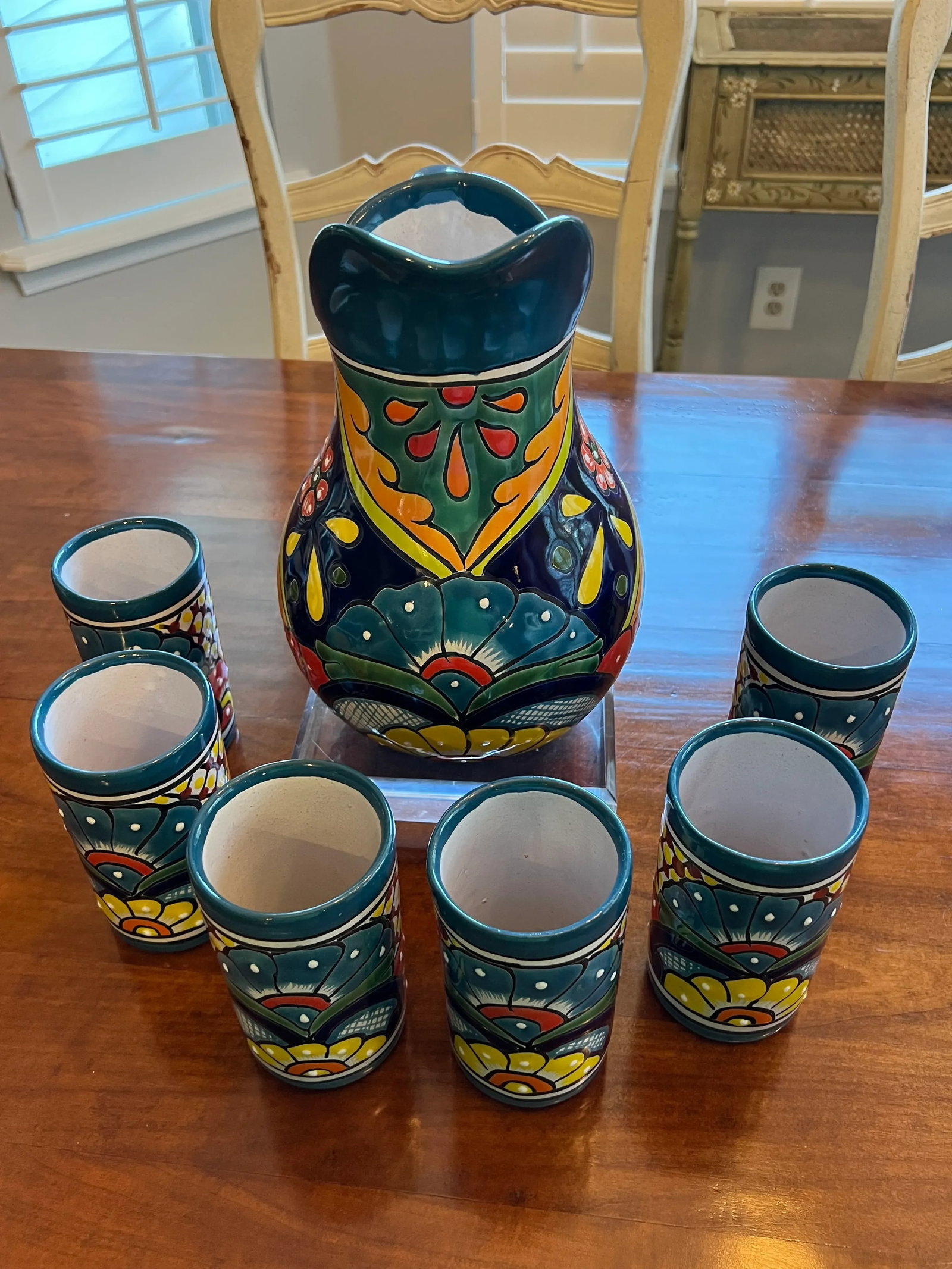 Talavera Pitcher and Tumbler Set - 2