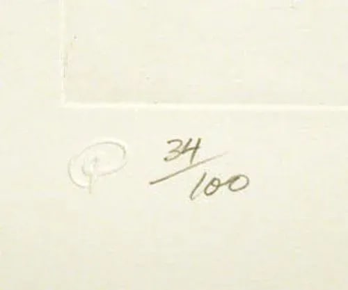 William Papas "Joggers" Hand Colored Drypoint Etching Fine Art - 2