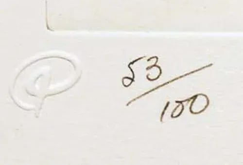 William Papas "Down Town" Signed Numbered Hand Colored Etching - 2