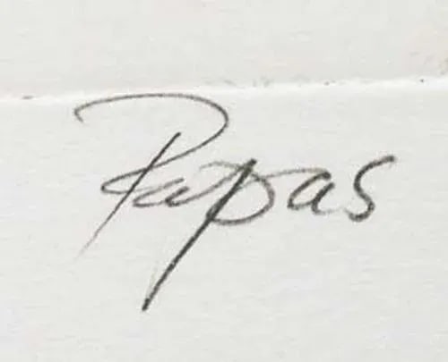 William Papas "Down Town" Signed Numbered Hand Colored Etching - 3