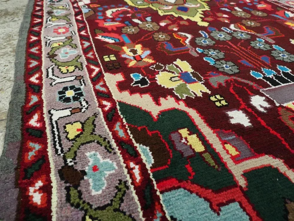 Vintage Persian Hamadan Rug – Size: 3' 7" X 7' 9" - 6