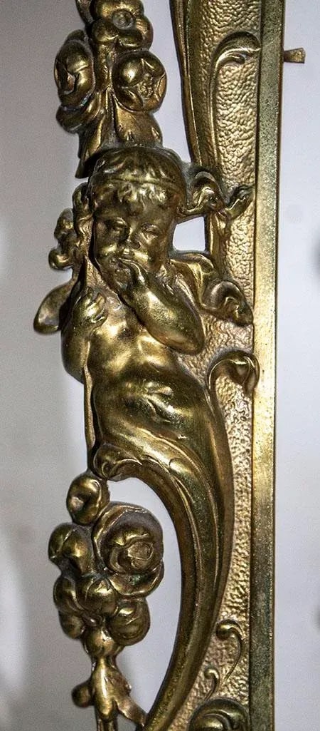 Elaborate French Gilt Bronze Picture Frame - Easel Back - 5