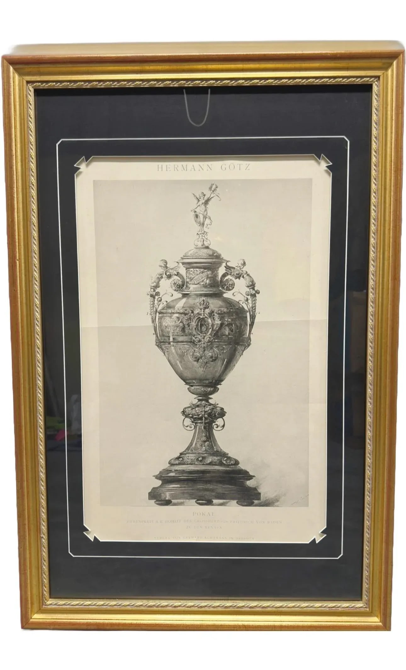 Late 18th Century Antique Print of a Decorative Urn by Herman Gotz - 2