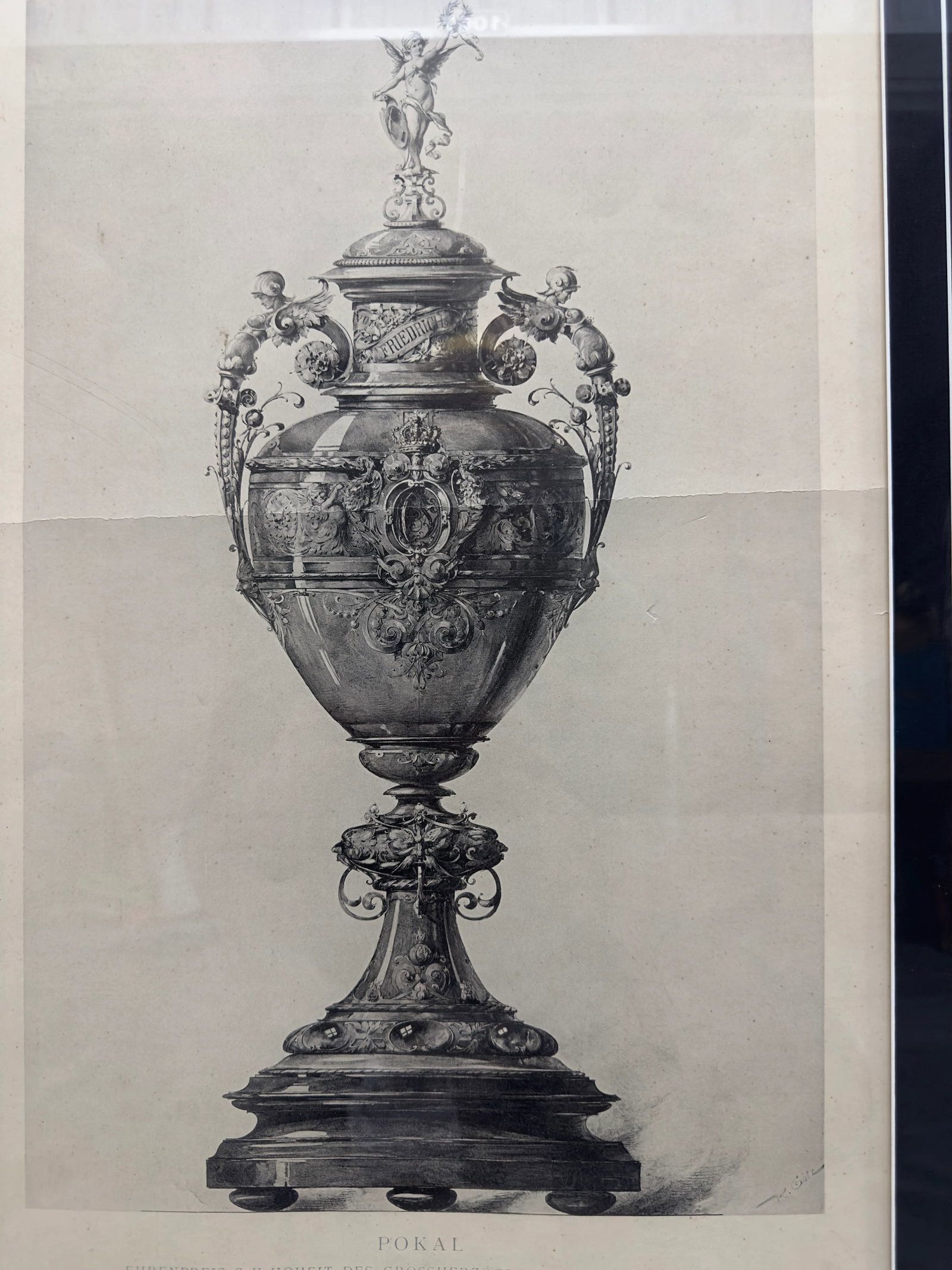 Late 18th Century Antique Print of a Decorative Urn by Herman Gotz - 4