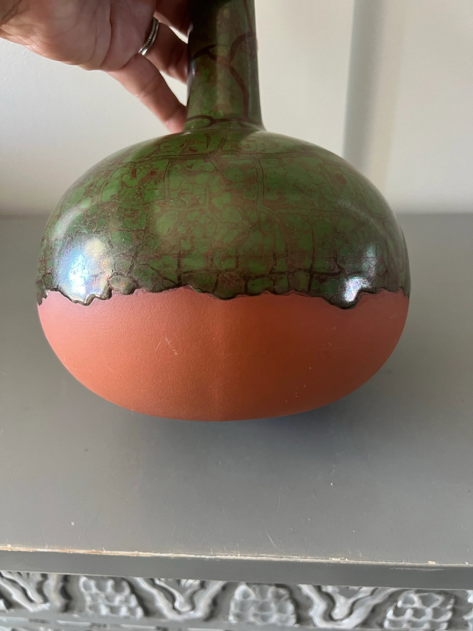 Mid Century Yapacunchi Ecuadorian Green Vase - 2