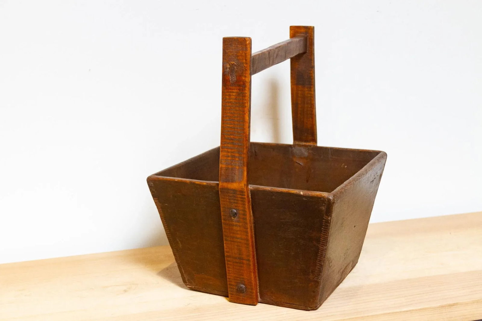 Rustic Chinese Wooden Basket - 4