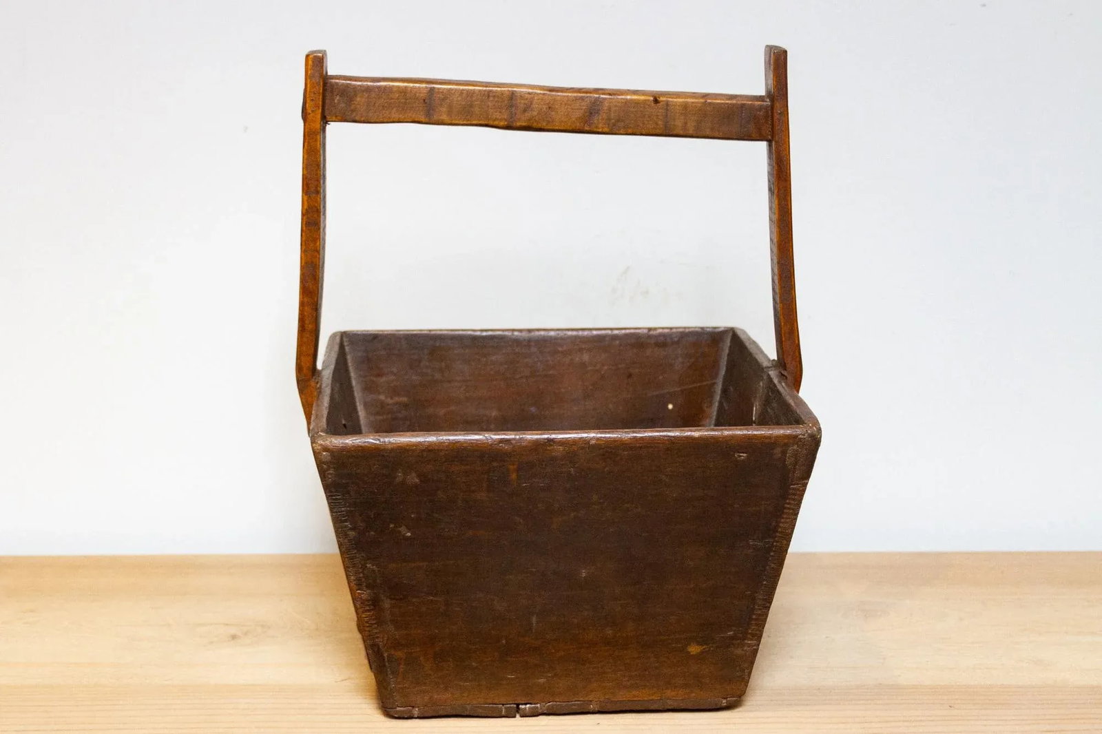 Rustic Chinese Wooden Basket - 5