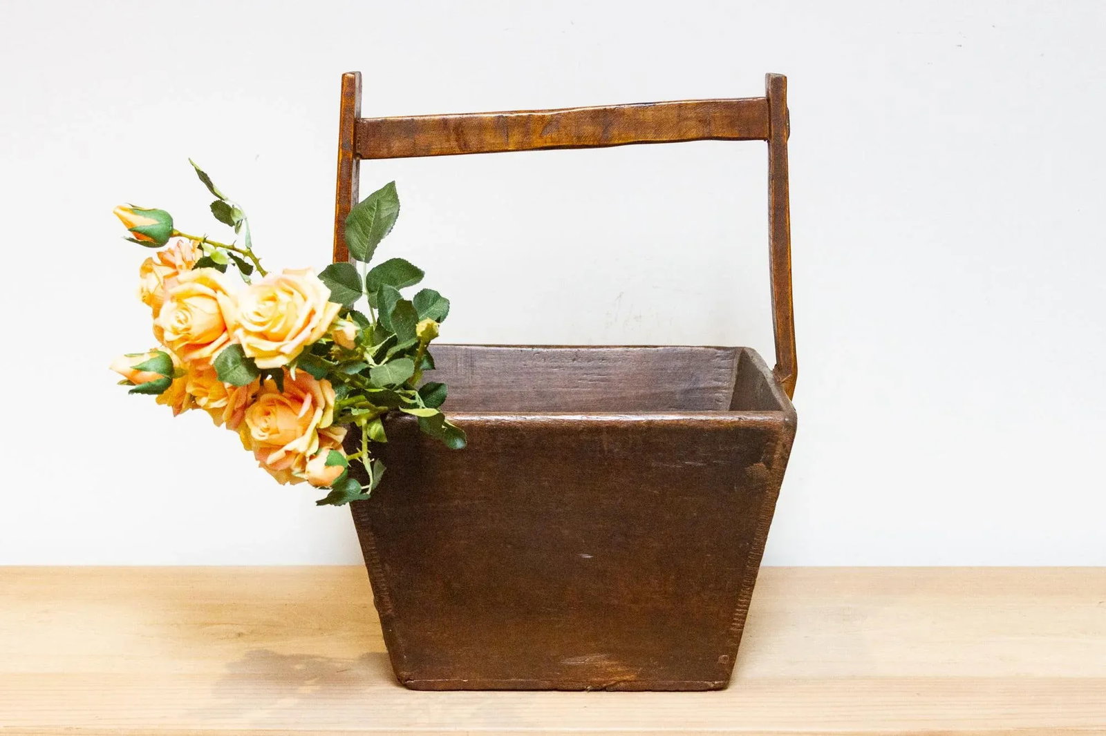 Rustic Chinese Wooden Basket - 7