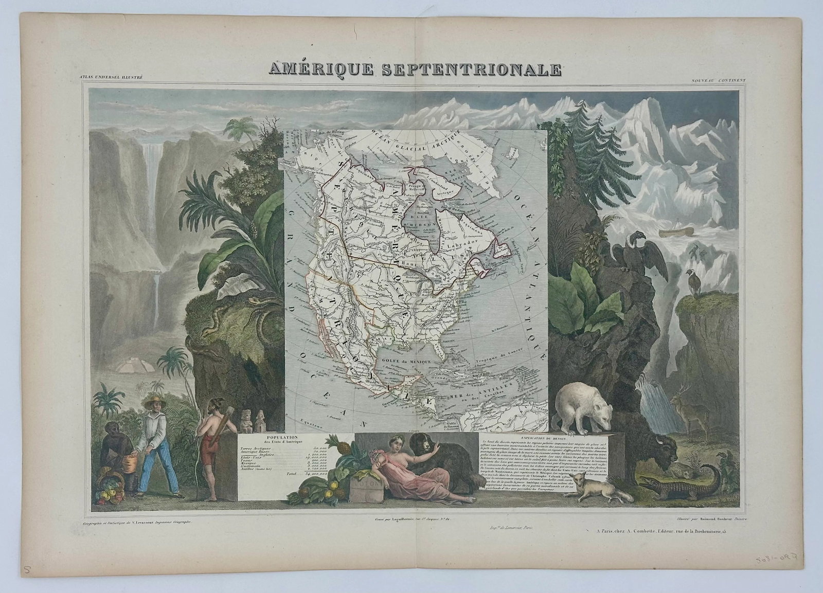 1845 Map of North America by Victor Levasseur - 6