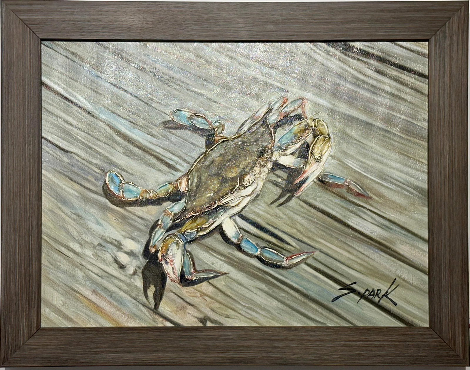 Contemporary Crab Painting by S. Park, Framed - 4